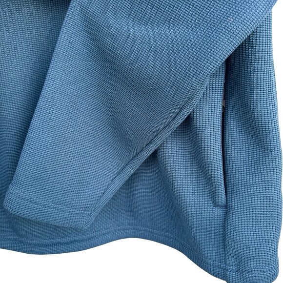 Spyder Mens Teal Blue Fleece Half-Zip Pullover Jacket M Warm Outerwear - Picture 13 of 14